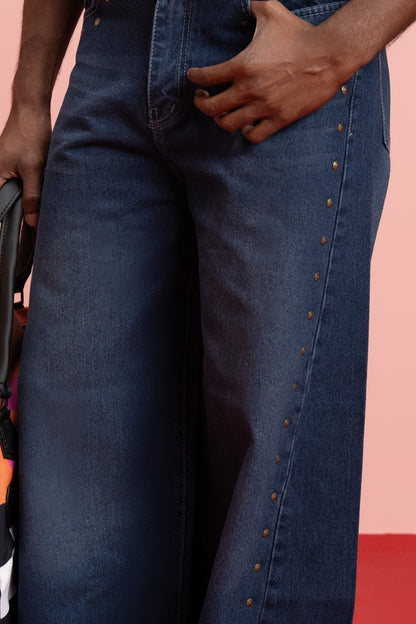 Heat Jeans- Studs BLUE
