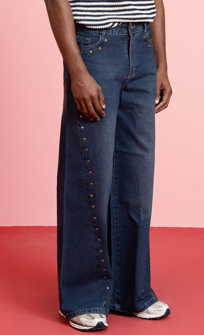Heat Jeans- Studs BLUE