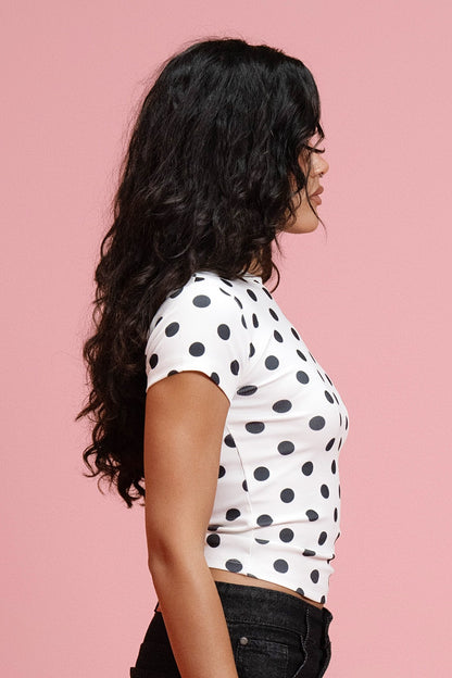 Polka dots Top - Vanilla