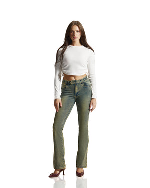 Flare Jeans- Cream