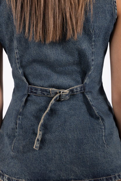 Denim Vest - Vintage Blue