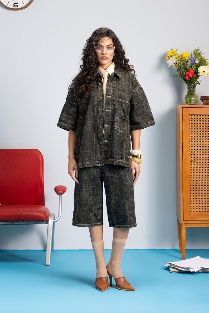 Distressed Jacket - Mud