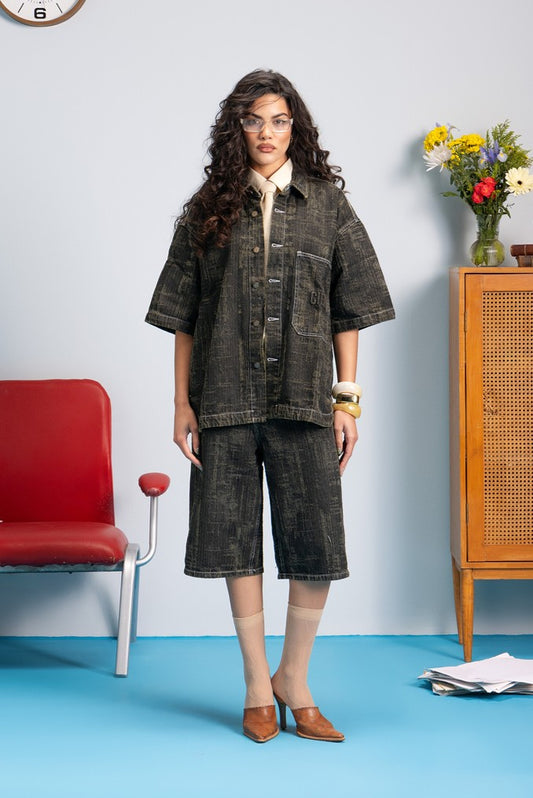 Distressed Jacket - Mud