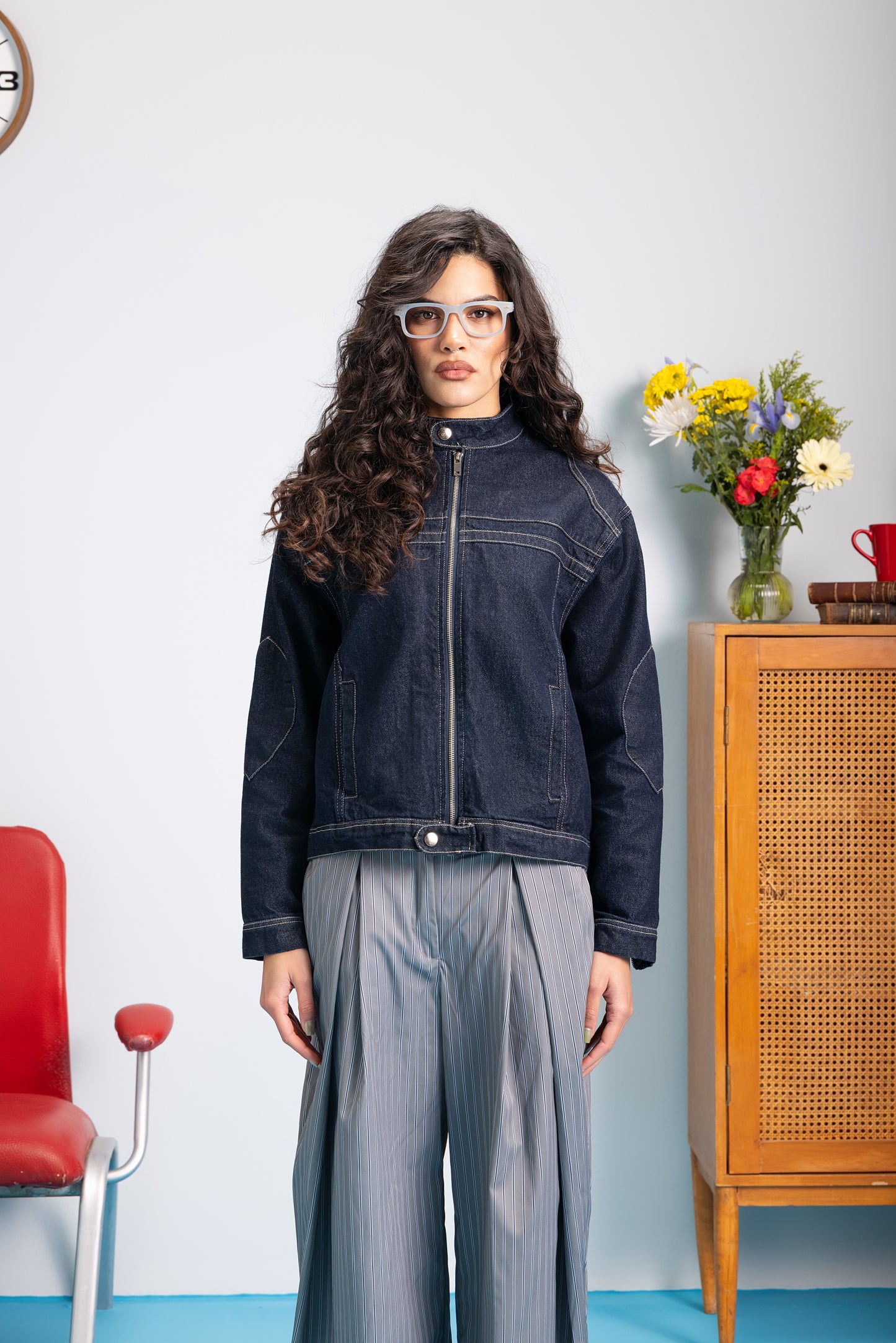 Moto Jacket - Deep Navy