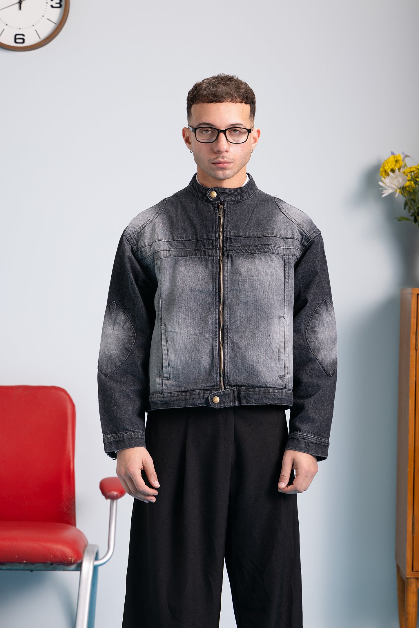 Moto Jacket - Acid Wash