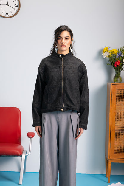 Moto Jacket - Ash Black