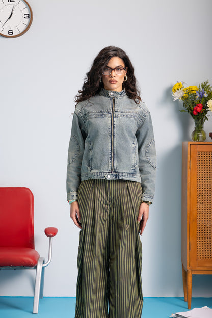 Moto Jacket - Sage Wash