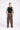 Striped Cinch Trousers - Brown