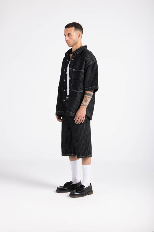 Denim Uniform-Black Stripes