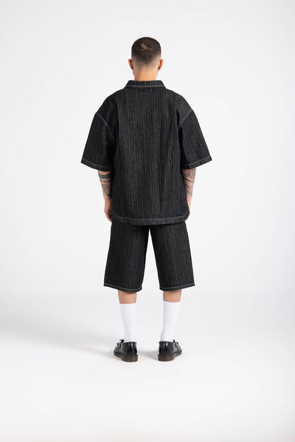Denim Uniform-Black Stripes