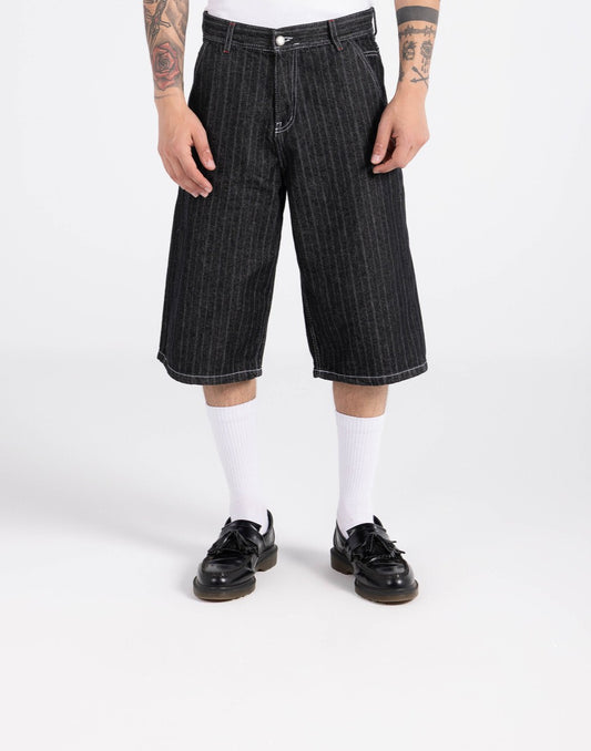 Striped Jort - Black
