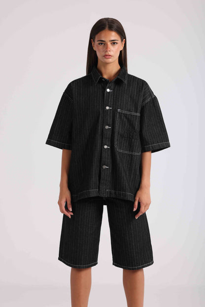 Striped Jacket - Black