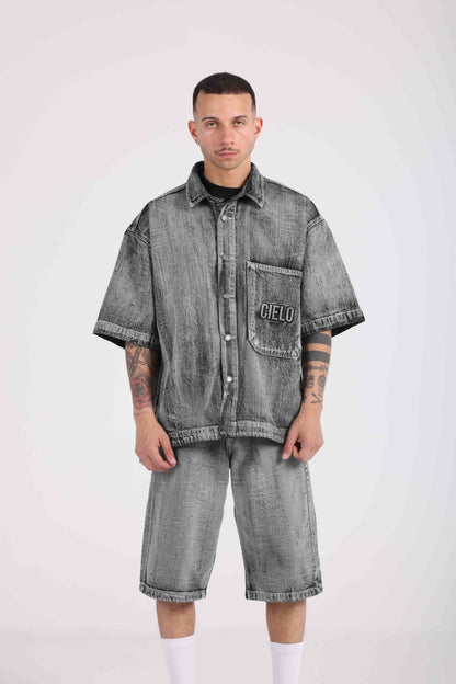 Distressed Jacket -Iron