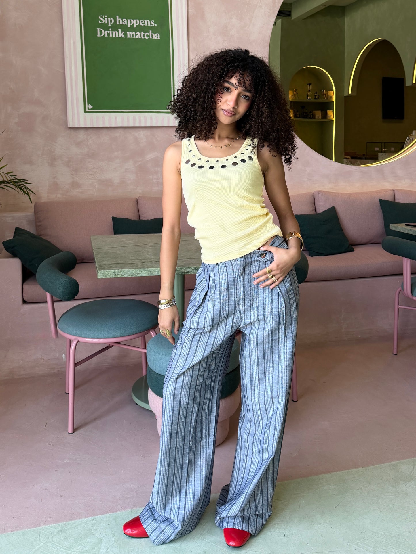 Light Weight Trouser - Grey Strips