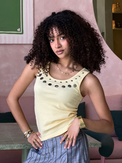 Play Tank Top - Yellow Silver
