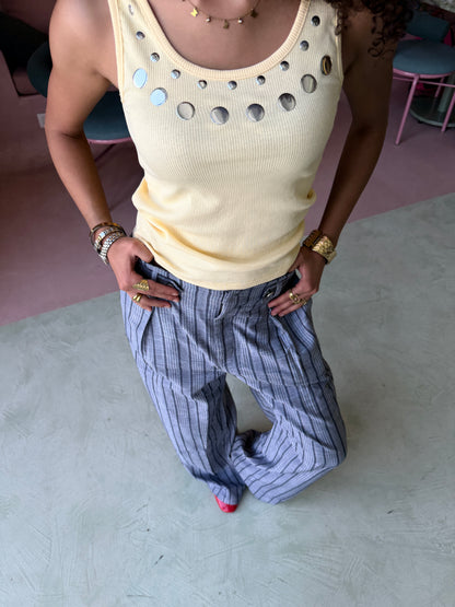 Play Tank Top - Yellow Silver
