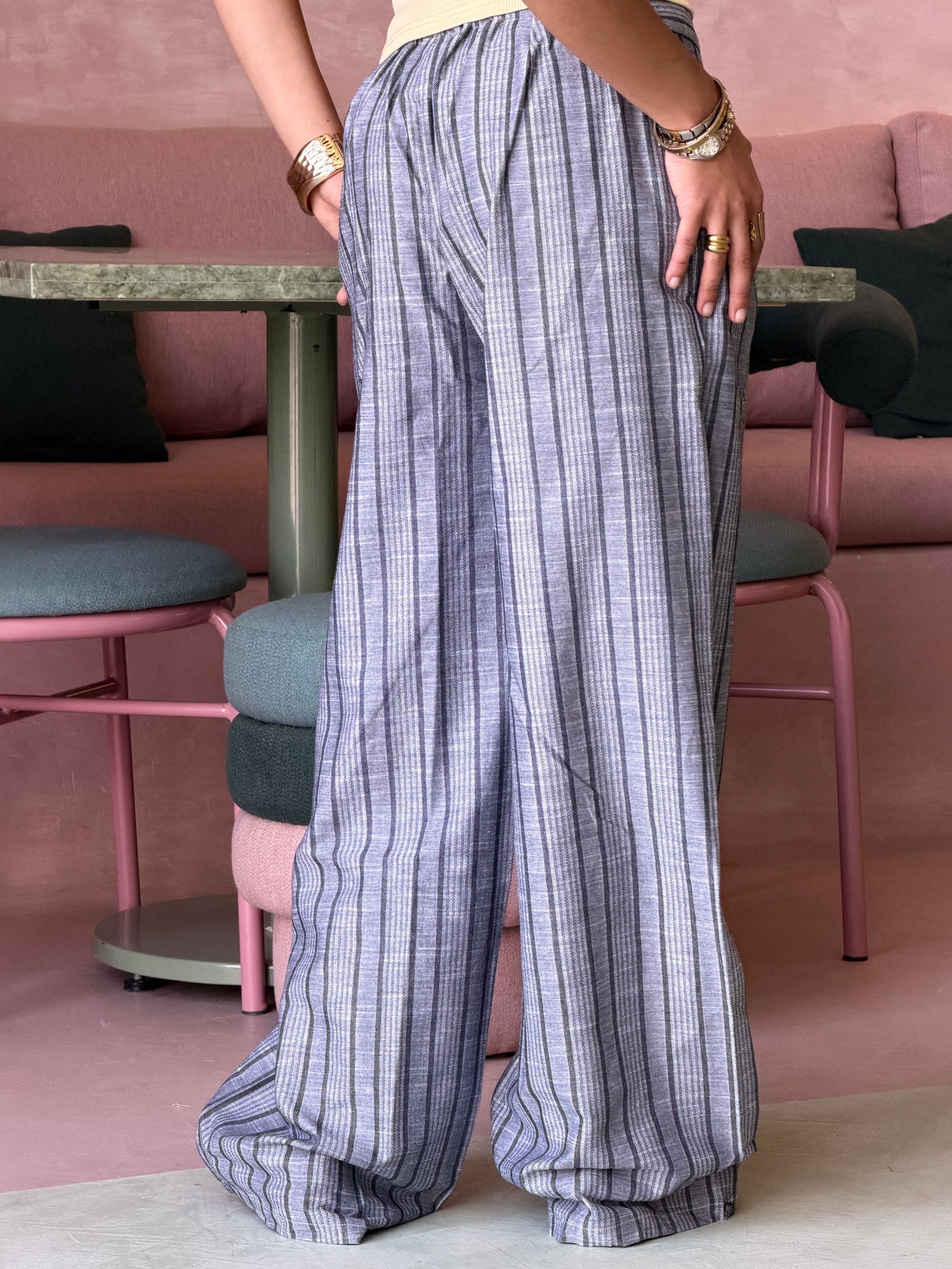 Light Weight Trouser - Grey Strips