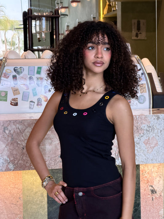 Play Tank Top -  Black Mix