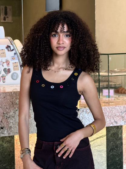 Play Tank Top -  Black Mix