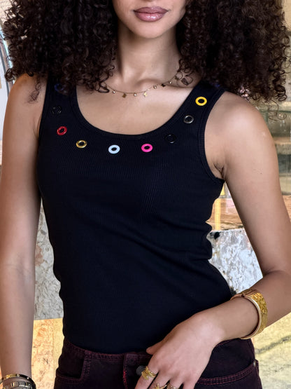 Play Tank Top -  Black Mix