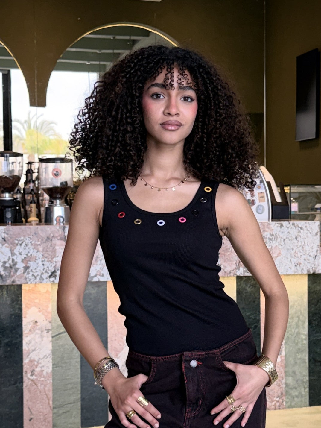 Play Tank Top -  Black Mix