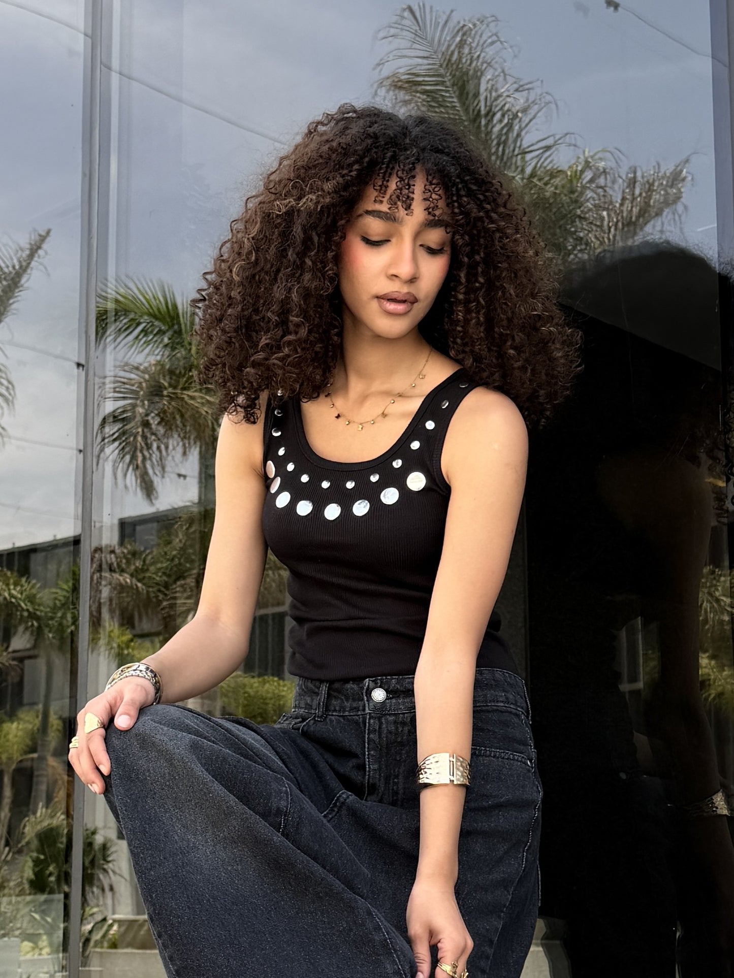 Play Tank Top -  Black Silver