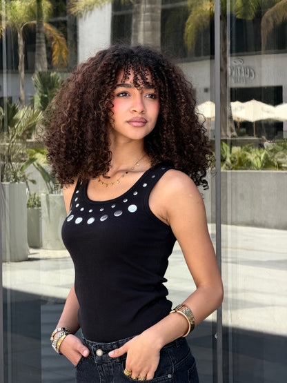 Play Tank Top -  Black Silver