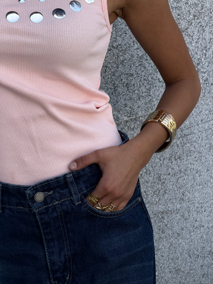 Play Tank Top -  Pink Silver