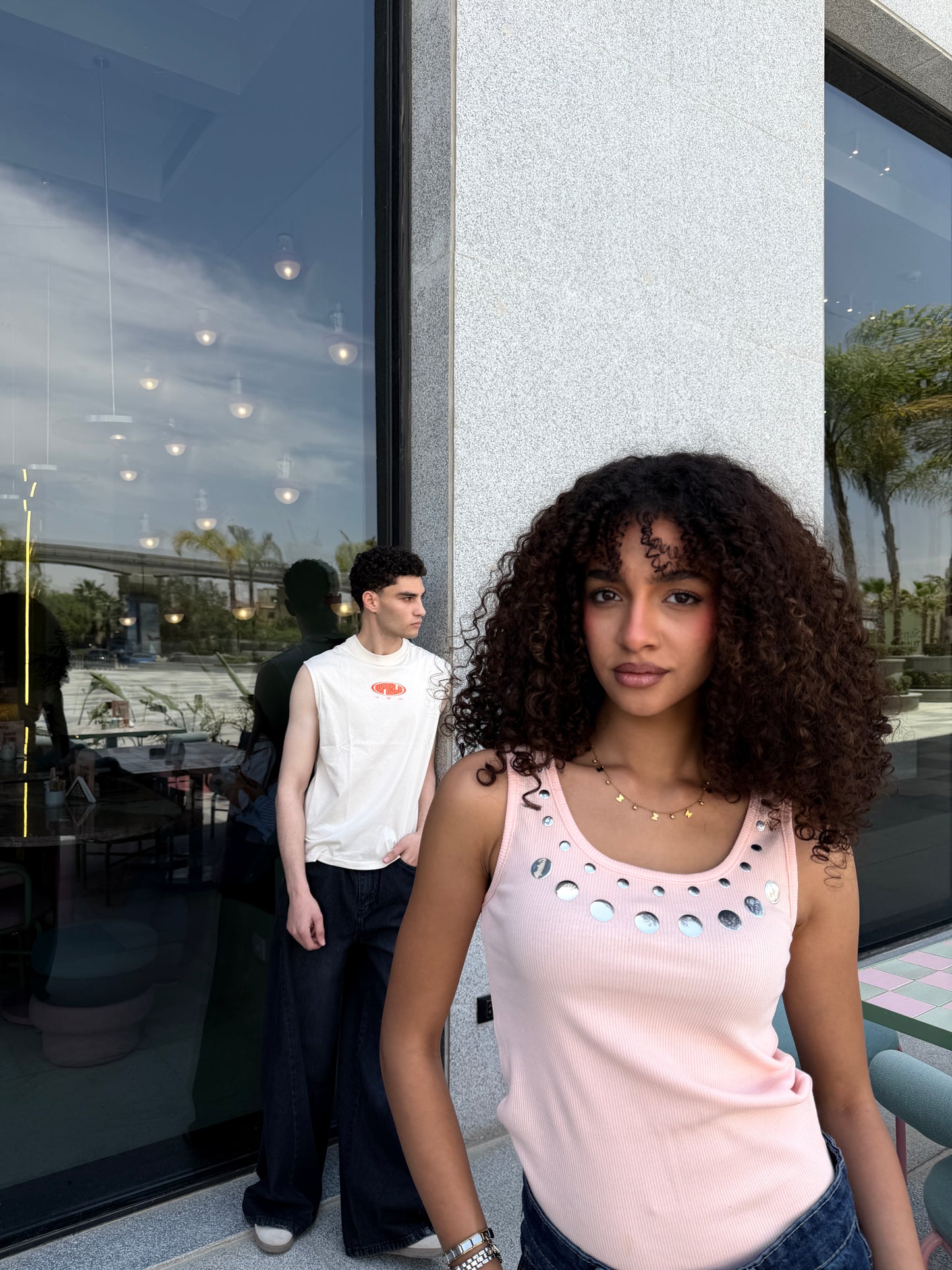 Play Tank Top -  Pink Silver