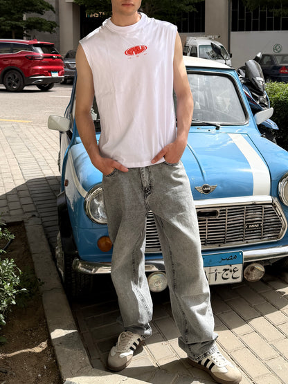 Men's Slim Straight Denim- Grey