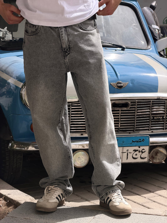 Men's Slim Straight Denim- Grey
