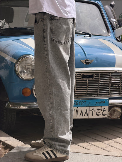 Men's Slim Straight Denim- Grey