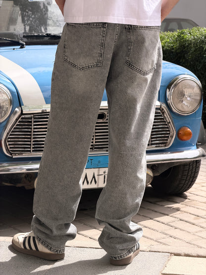 Men's Slim Straight Denim- Grey