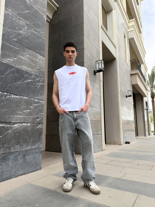 Men's Slim Straight Denim- Grey