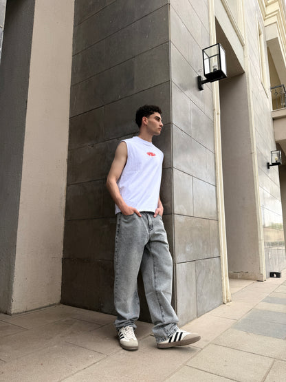 Men's Slim Straight Denim- Grey