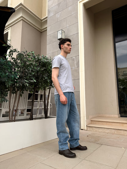Men's Slim Straight Denim- Basic Blue