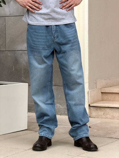 Men's Slim Straight Denim- Basic Blue