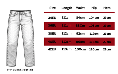 Men's Slim Straight Denim- Grey