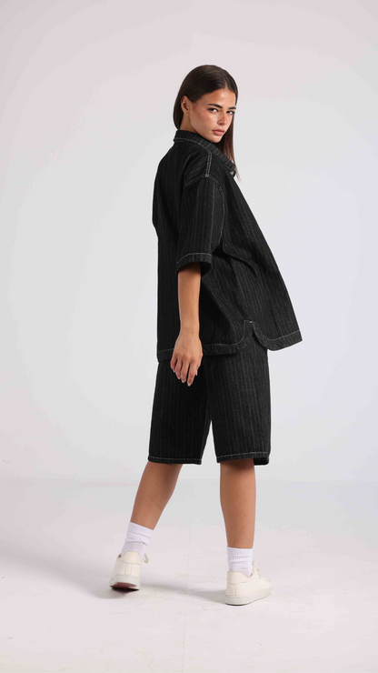 Denim Uniform-Black Stripes