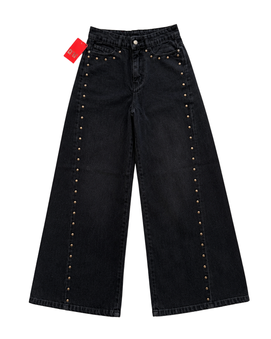 Heat Jeans- Studs Black