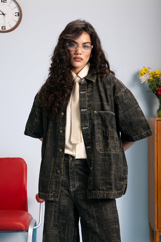 Distressed Jacket - Mud