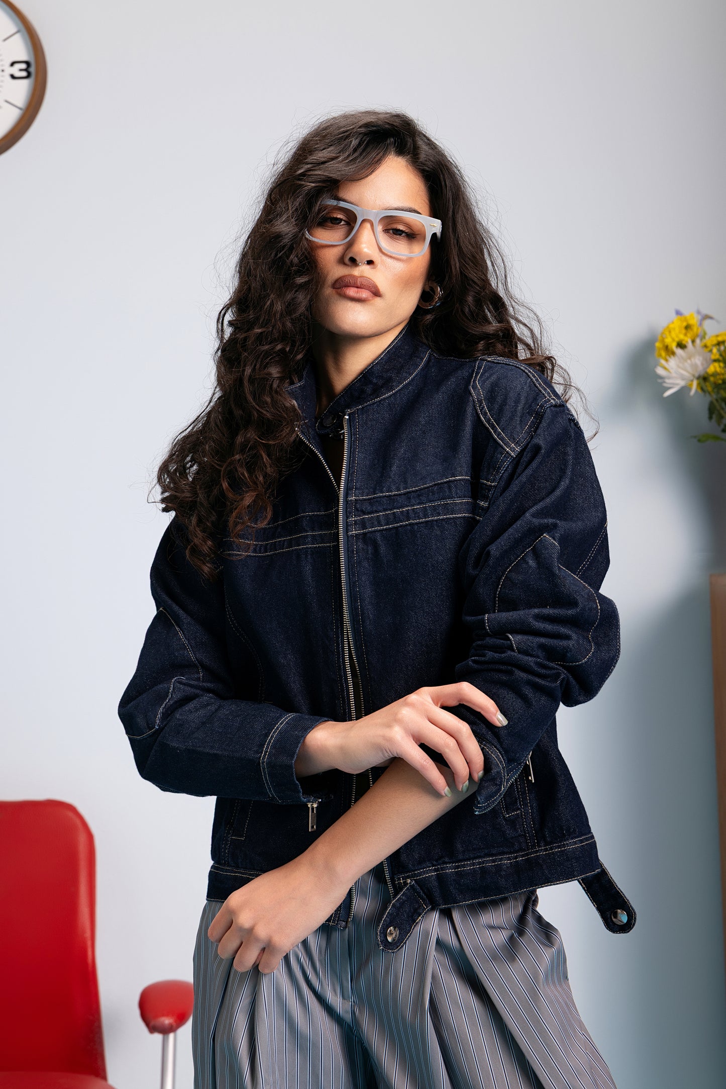 Moto Jacket - Deep Navy