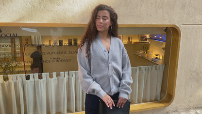 Knitted Cardigan -Silver