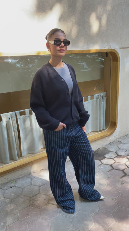 Striped Jeans - Dark Blue